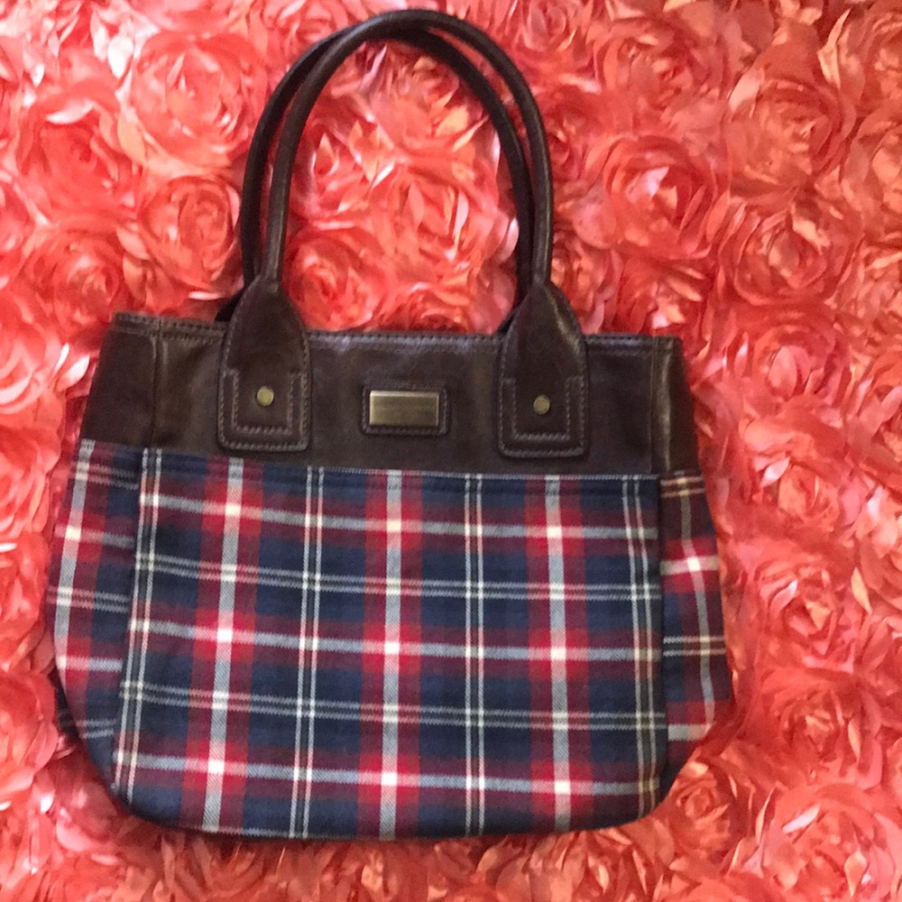 Tommy Hilfiger plaid satchel